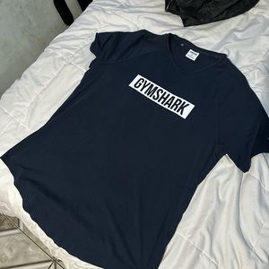 XL Gymshark Shirt, Navy Blue, bottom scoop tee